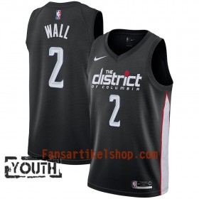 Washington Wizards Trikot John Wall 2 2018-19 Nike City Edition Schwarz Swingman - Kinder
